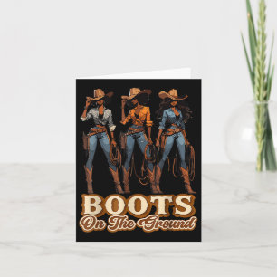 Carte Bottes Sur Le Sol Junetten Black Cowgirl