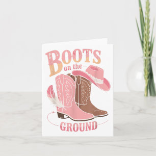 Carte Bottes Sur Le Terrain Black Cowgirl Western Où Le