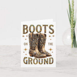 Carte Bottes Sur Le Terrain Black Cowgirl Western Où Le