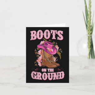 Carte Bottes Sur Le Terrain Boot Cowboy Western Cowgirl