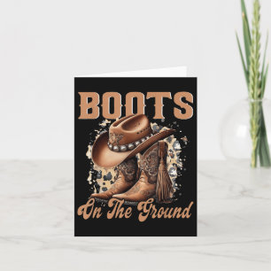 Carte Bottes Sur Le Terrain Boot Cowboy Western Cowgirl
