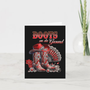 Carte Bottes Sur Le Terrain Boot Cowboy Western Cowgirl 