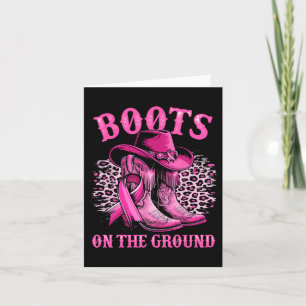Carte Bottes Sur Le Terrain Cowgirl Western Breast Cance