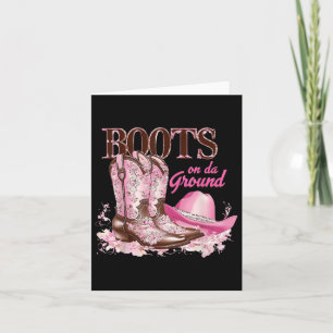 Carte Bottes Sur Le Terrain Danser Western Cowgirl Count