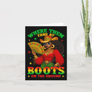 Carte Bottes Sur Le Terrain Junetten Cowgirl Où Ils