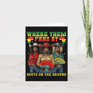 Carte Bottes Sur Le Terrain Junetten Cowgirl Où Ils