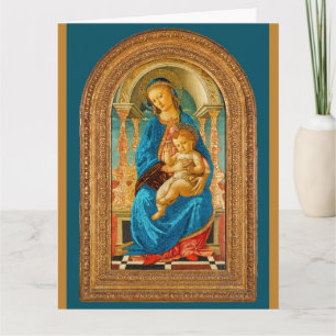 Carte Botticelli (1445-1510) Madonna & Child Enthroned