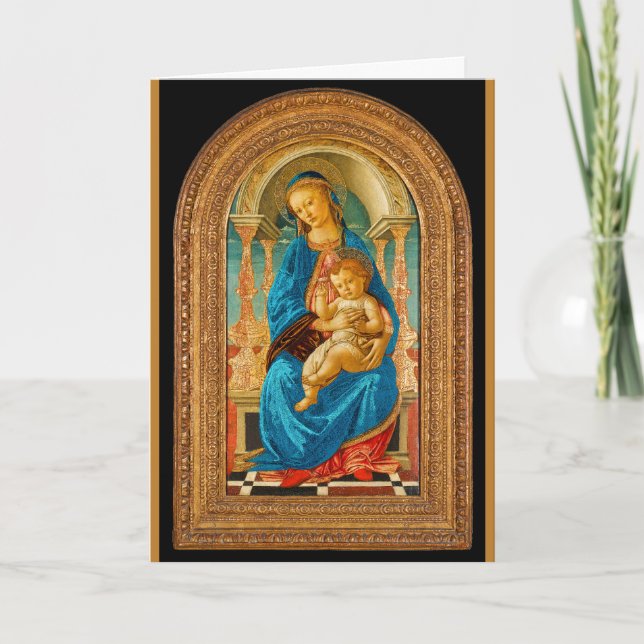 Carte Botticelli (1445-1510) Madonna & Child Enthroned (Devant)