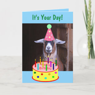 Carte Bouc de fête Silly Anniversaire