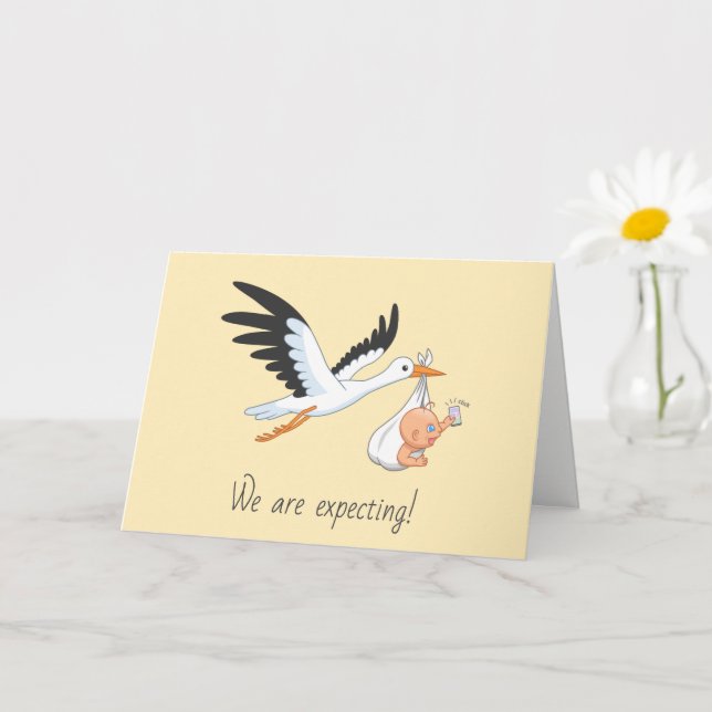 Carte Bouche portant un bébé prenant le premier Selfie J (Petite plante)