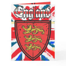 Bouclier en bois de lions de l'Angleterre trois