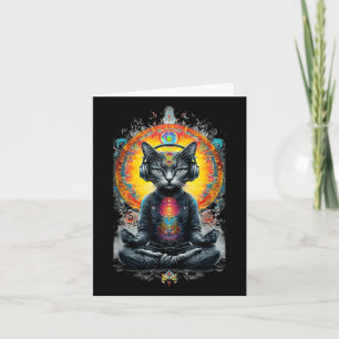 Carte Bouddha de Méditation de chats zen