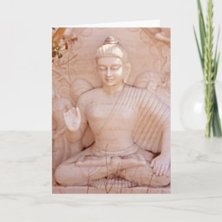 Carte Bouddha rose