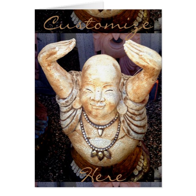 Carte bouddha souriante customisée (Devant)