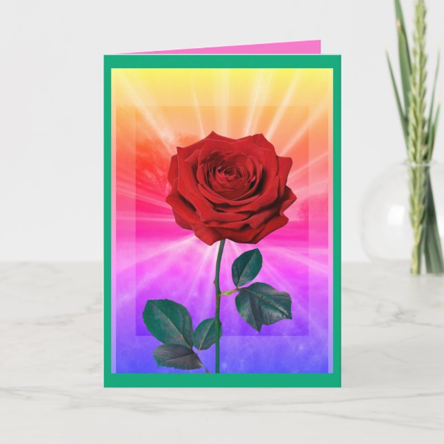 Carte BouddhaTodayV4 #1 Soleil Rose Bouddha Salutations (Devant)