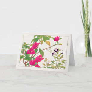 Carte Bougainvillea, Fleur Wishbone de Tanigami Konan