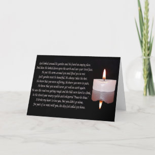 Carte Bougie commémorative avec verset