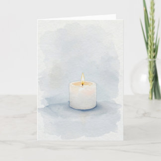 Carte Bougie commémorative Condolence juive