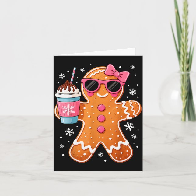 Carte Bougie Gingerbread Hot Chocolate Cocoa Women Girl  (Devant)