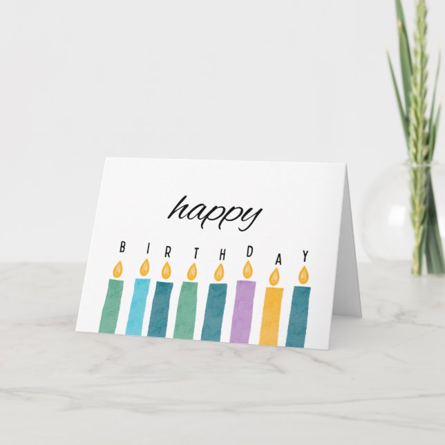 Carte Bougie Joyeux Anniversaire (Devant)