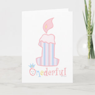 Carte Bougie rose d'ONEderful