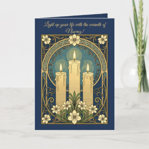 Carte Bougies cérémonielles du Nowruz : Lumière et Joie