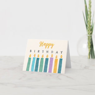 Carte Bougies d'anniversaire