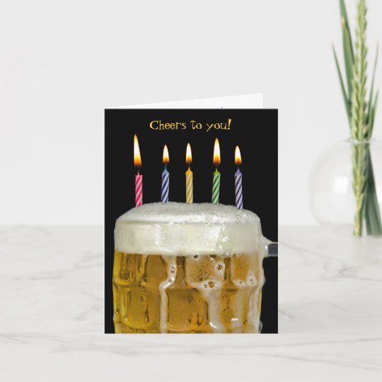 Carte Bougies D Anniversaire En Biere Zazzle Fr