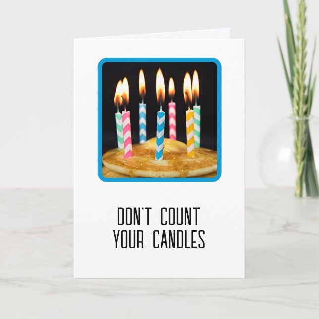 Carte Bougies d'anniversaire sur des crêpes (Devant)