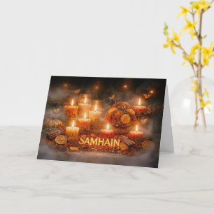 Carte Bougies de Samhain Souci Herbes Tranches d'orange