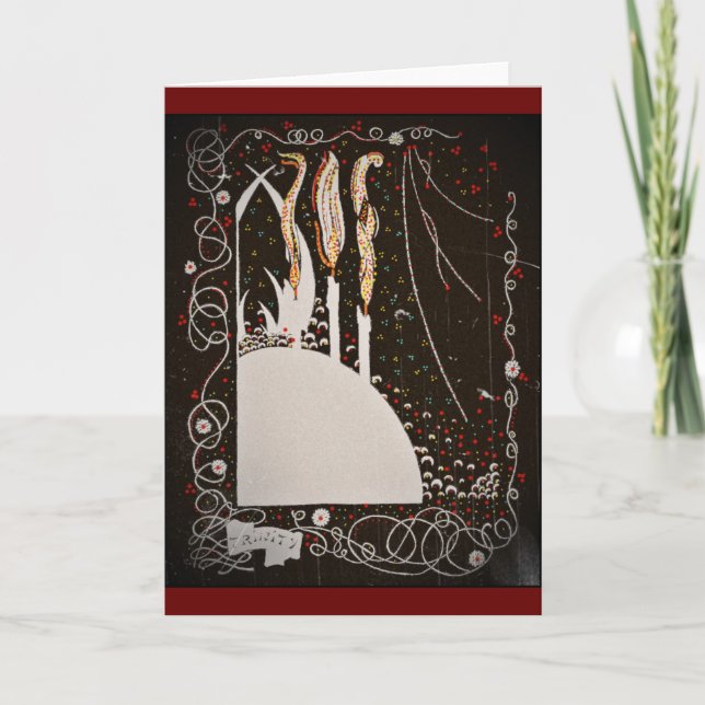 Carte Bougies des mots de Byrd sur le noir (Devant)