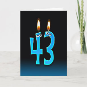Carte Bougies du 43e anniversaire