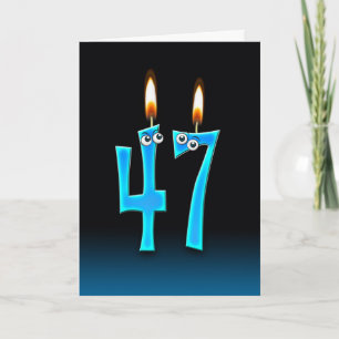 Carte Bougies du 47e anniversaire