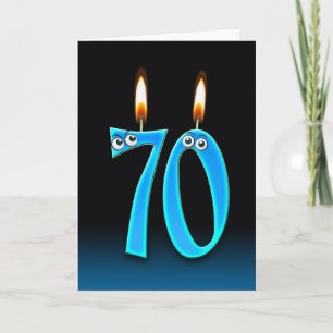 Carte Bougies du 70e anniversaire