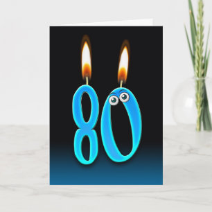 Carte Bougies du 80e anniversaire