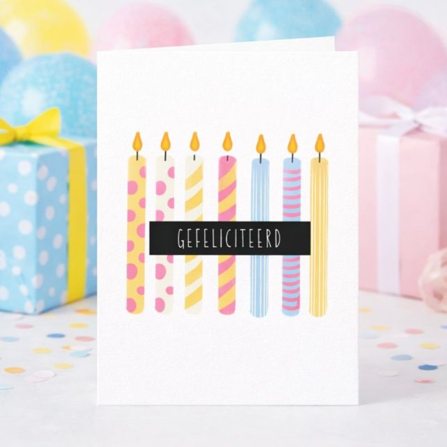 Carte Bougies  Joyeux Anniversaire Minimaliste (Créateur téléchargé)