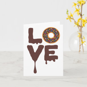 Carte Bouillie de chocolat avec des arroses d'amour
