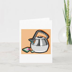 Carte Bouilloire avec sachet de thé