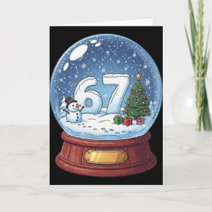 Carte Boule à neige de Noël 67 drôle Six Sept Meme