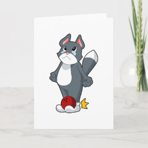 Carte Boule de bowling de bowling pour chats