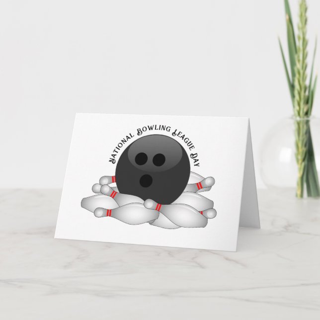 Carte Boule De Bowling Et Pins (Devant)