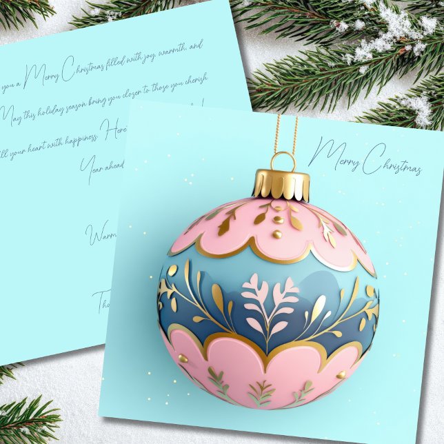 Carte Boule de Noël festive et élégante (Créateur téléchargé)