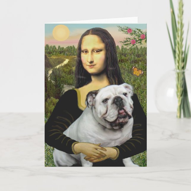 Carte Bouledogue anglais 9 - Mona Lisa (Devant)