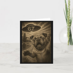 Carte Bouledogue Anglais Chien Selfie 67 Mème Six Sept D