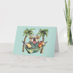 Carte Bouledogue Anglais en Haut Hawaïen