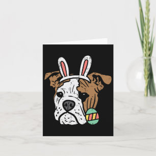 Carte Bouledogue Anglais Lapin Amoureux du Chien Proprié