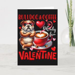 Carte Bouledogue et café uniquement pour la blague de la