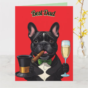 Carte Bouledogue français cigare