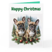 Bouledogue français Couronne de Noël Bouledogue