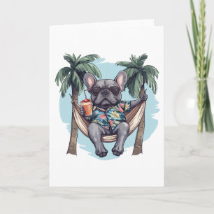 Carte Bouledogue Français En Haut Hawaïen